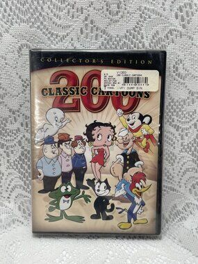 200 Classic Cartoons Collector's Edition 4-Disc DVD Set Betty Boop Popeye Casper